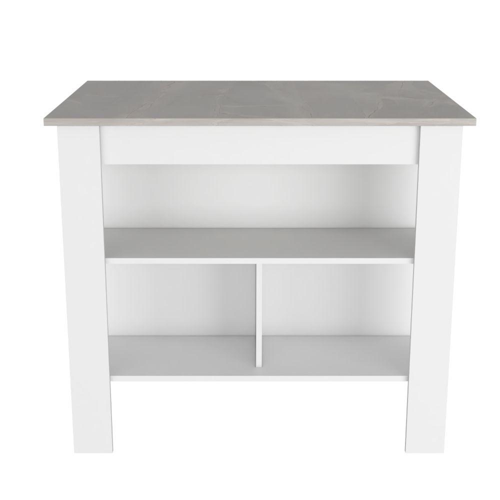 Barra De Cocina Serima Blanco Y Rovere
