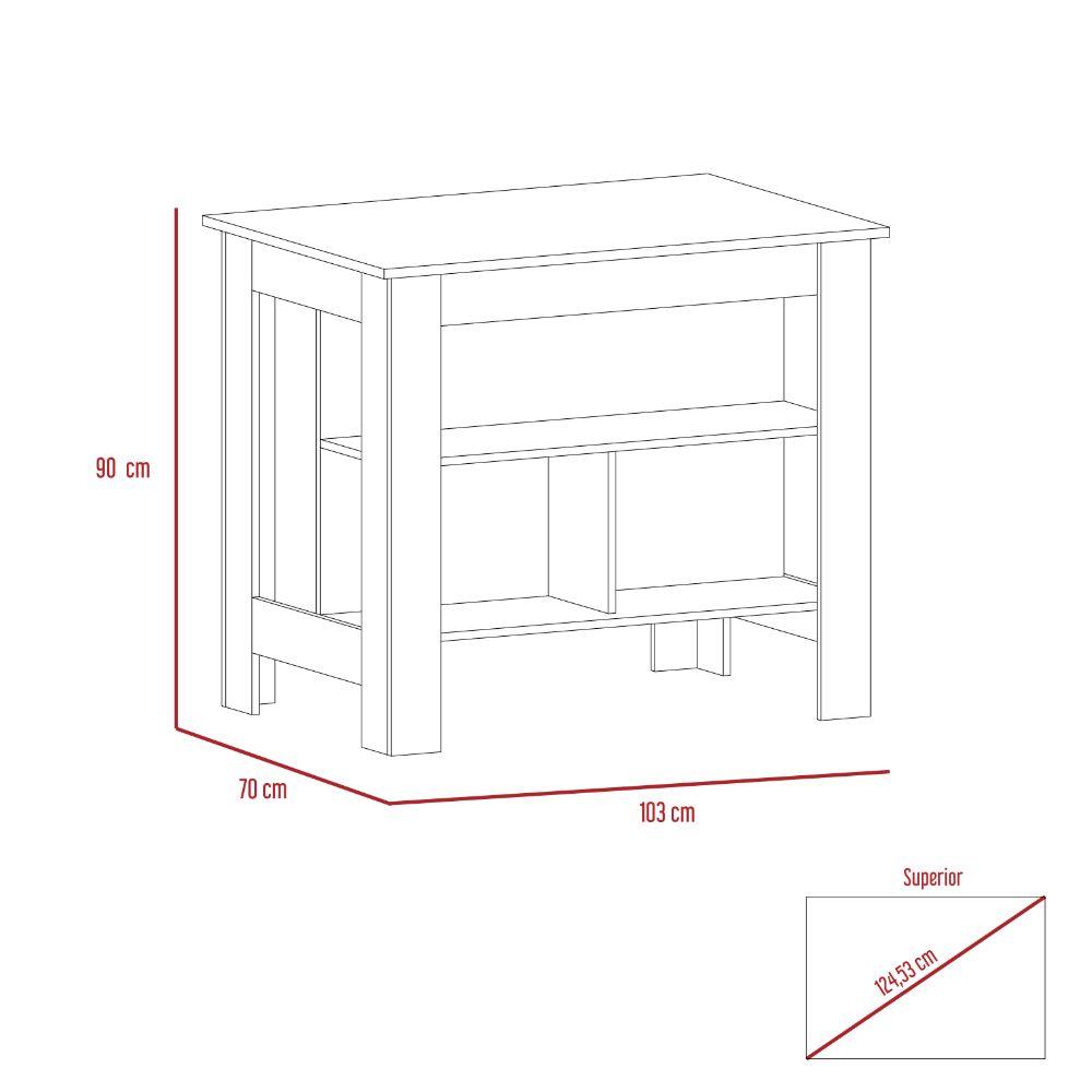 Mesa De Cocina Stich Duna Y Blanco
