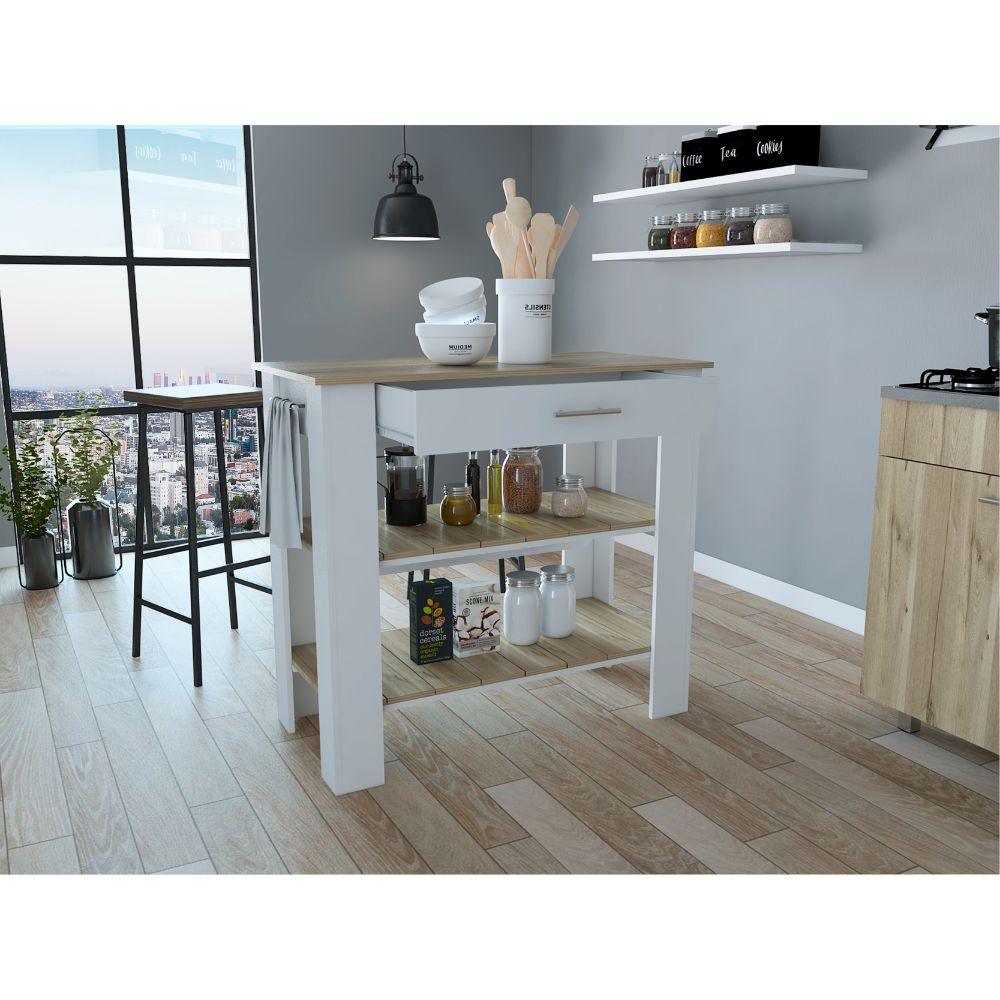 Barra De Cocina Serima Blanco Y Duna