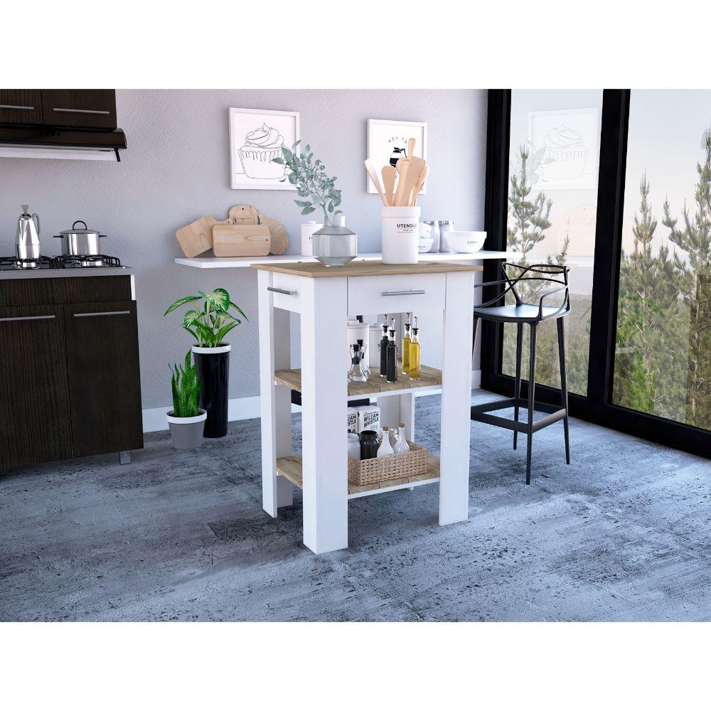 Barra De Cocina Serima Blanco Y Duna B