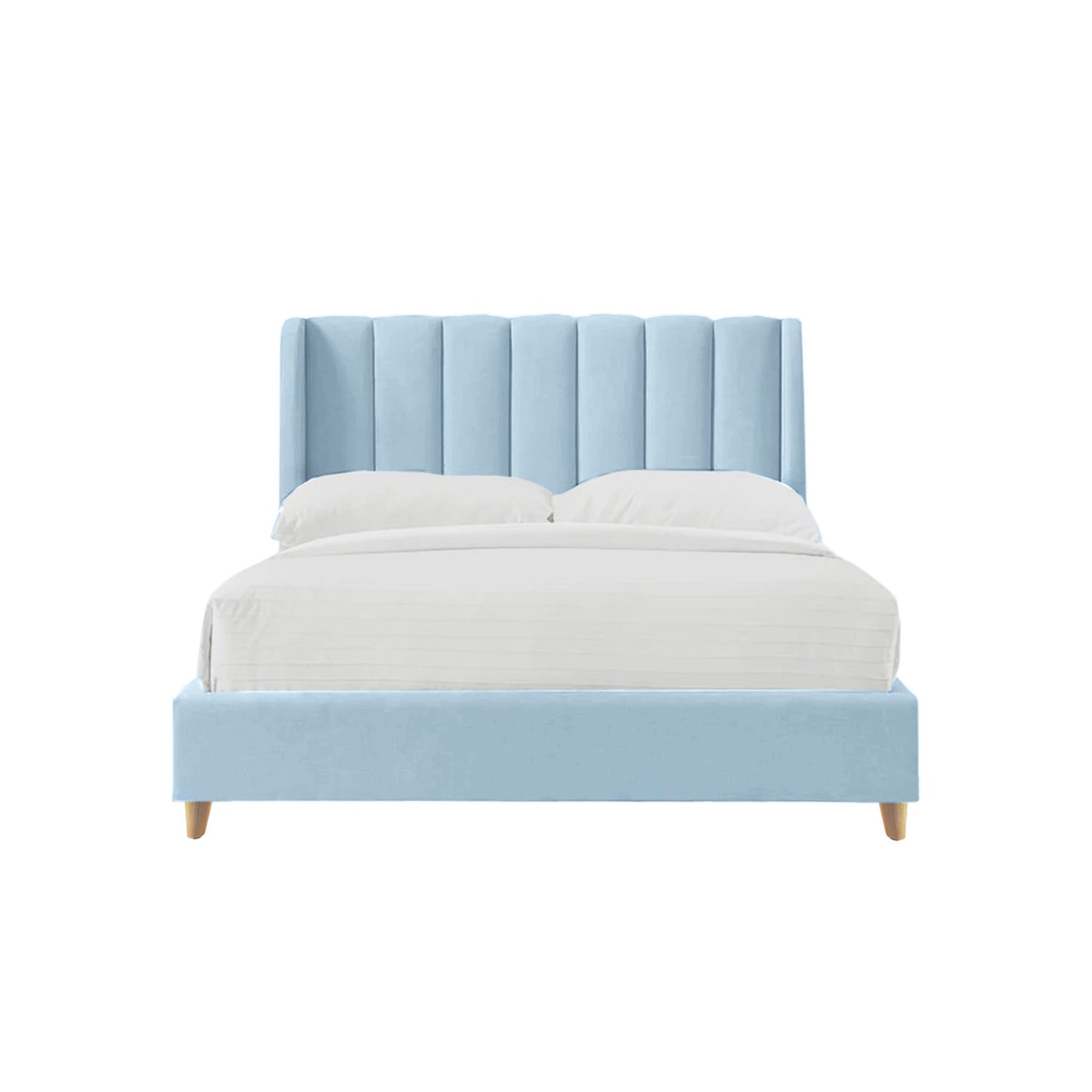 Base Cama con Espaldar Semidoble Infantil Bony 120x190x115 azul cielo