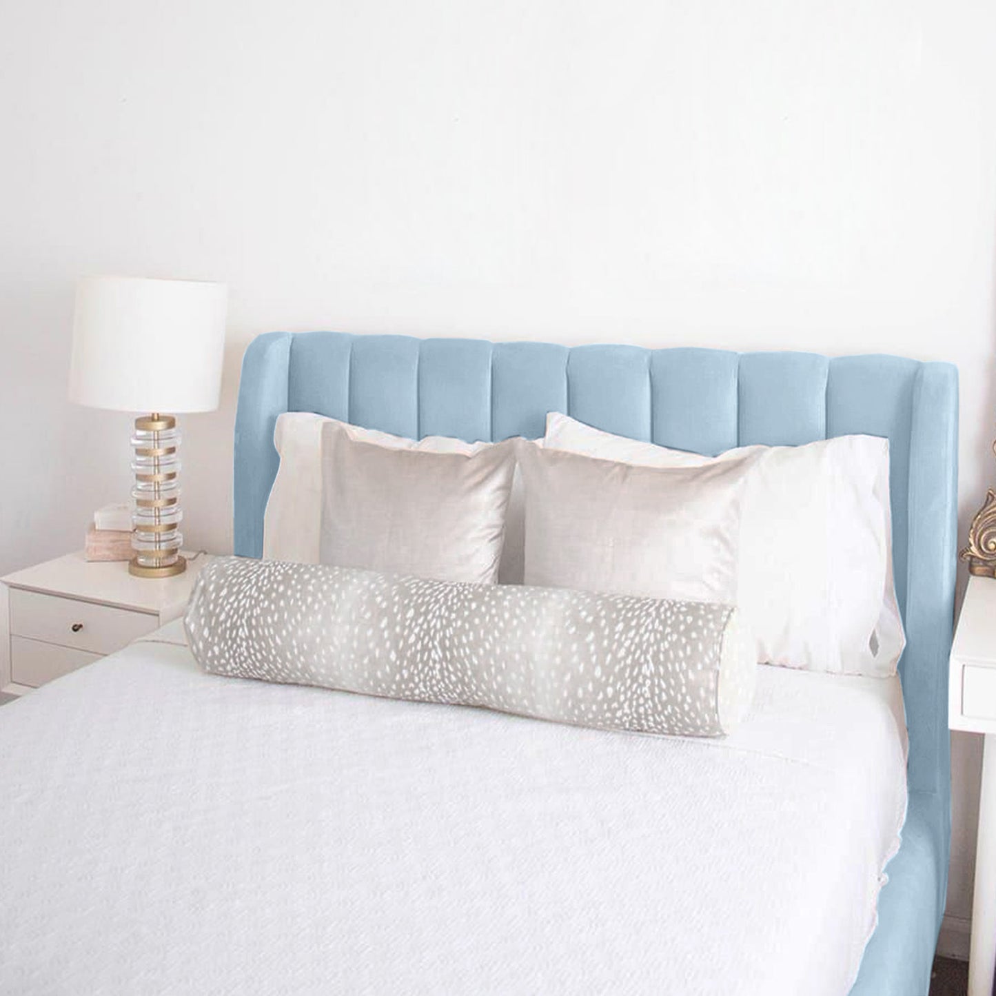 Base Cama con Espaldar Semidoble Infantil Bony 120x190x115 azul cielo