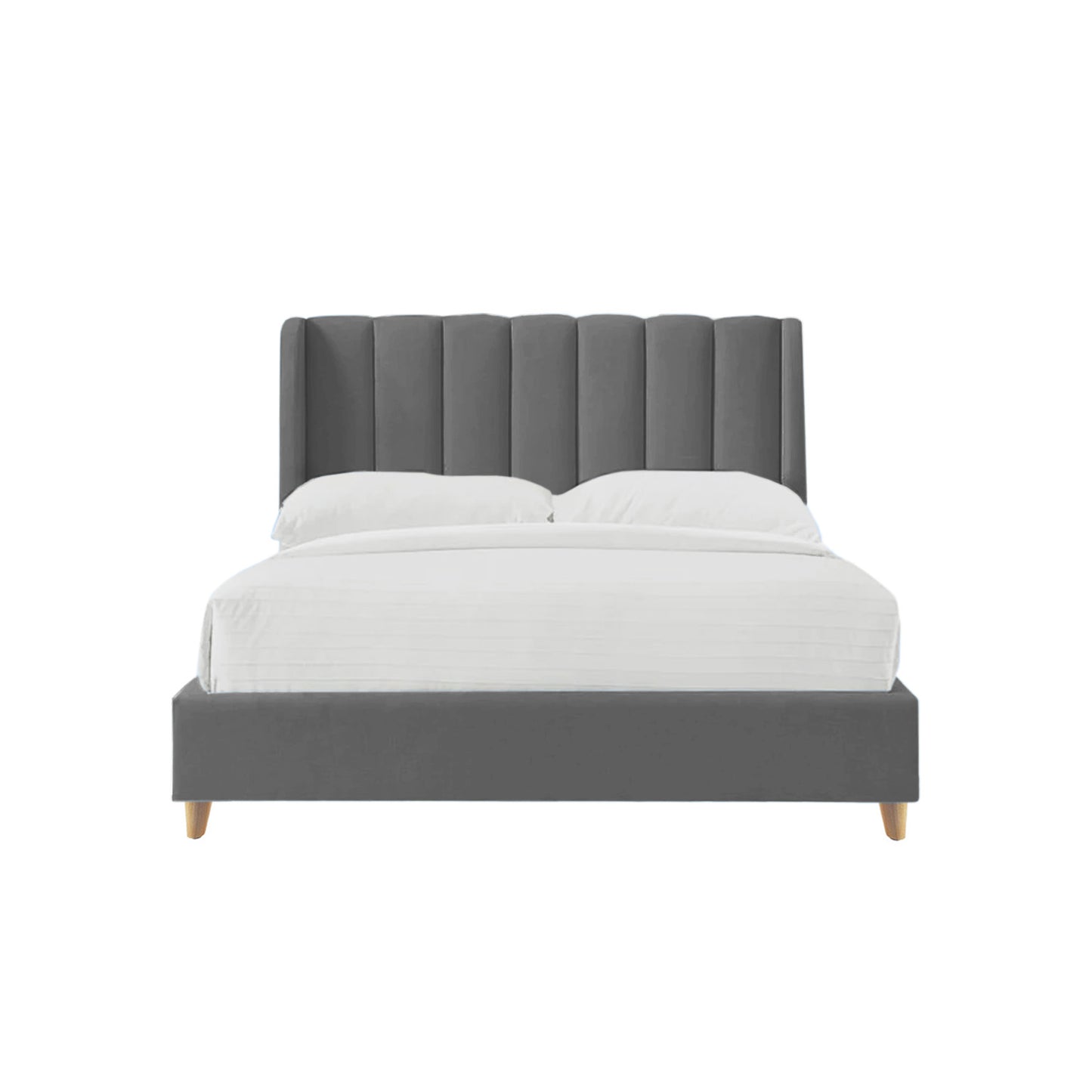 Base Cama con Espaldar Sencillo Infantil Bony 100x190x115 gris plomo