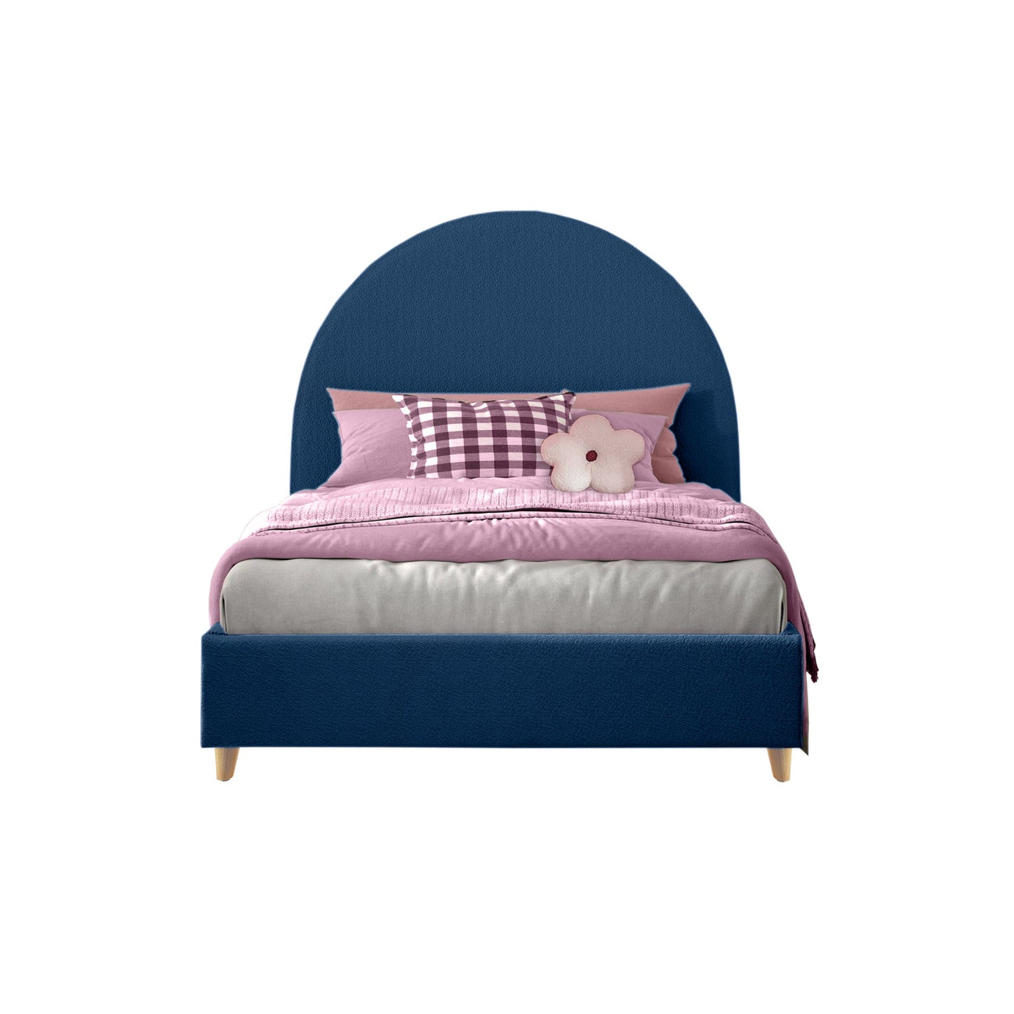 Base Cama con Espaldar Semidoble Infantil Mia azul