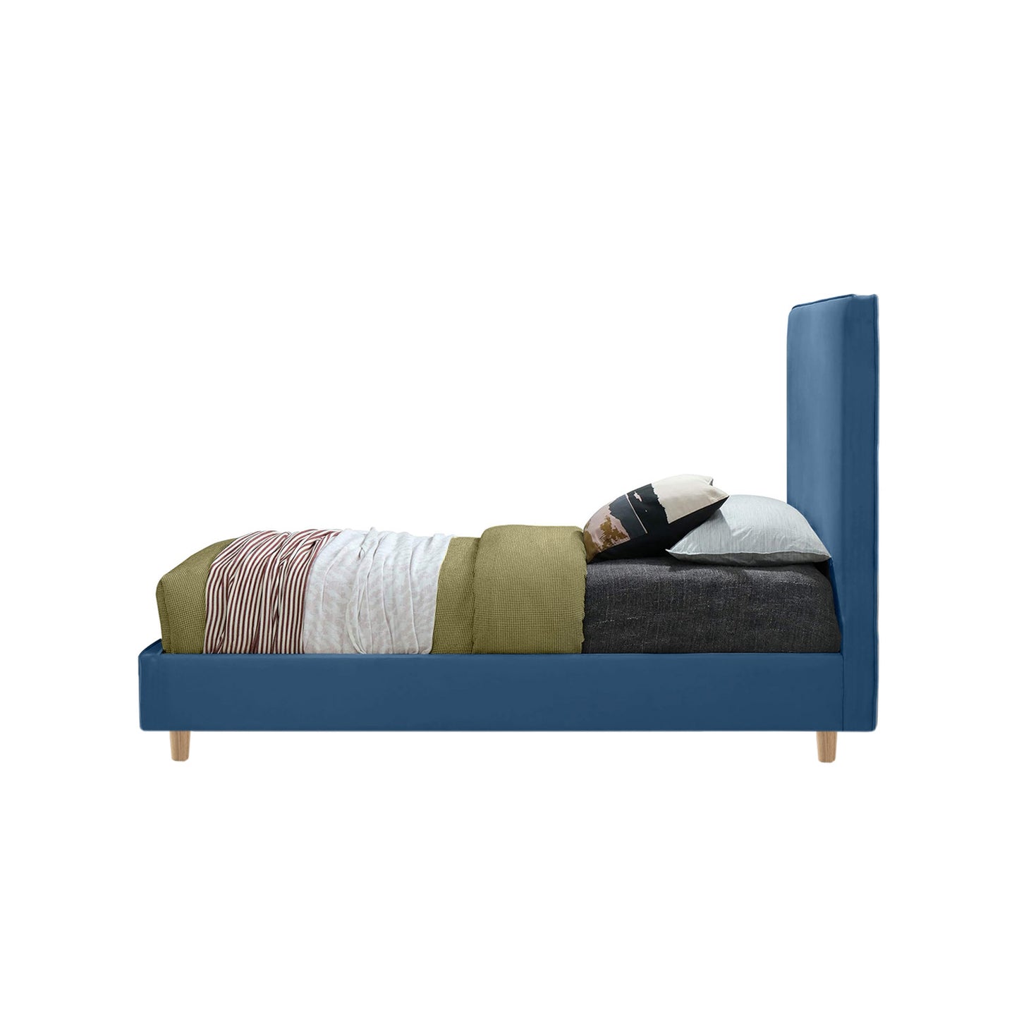 Base Cama con Espaldar Semidoble Infantil Nino 120x190x115 azul
