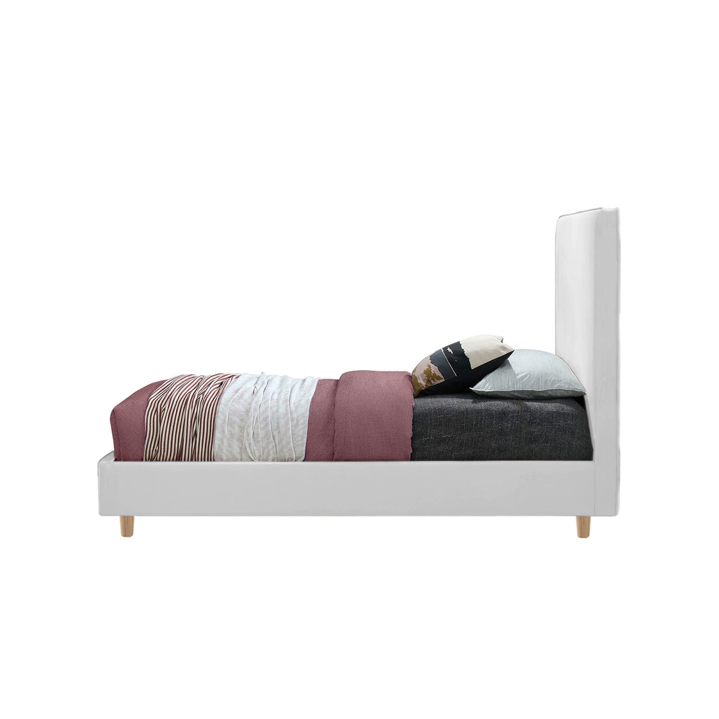 Base Cama con Espaldar Semidoble Infantil Nino 120x190x115 blanco