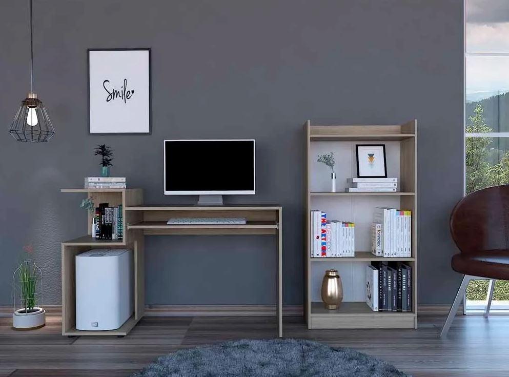 Combo Para Oficina Salven Rovere Con Escritorio Y Biblioteca