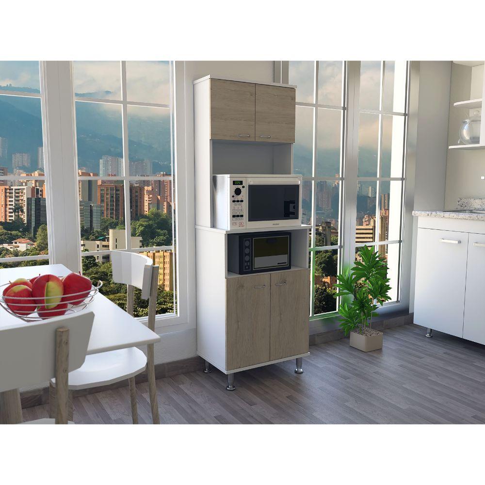 Mueble Alacena Keruna Blanco Y Rovere