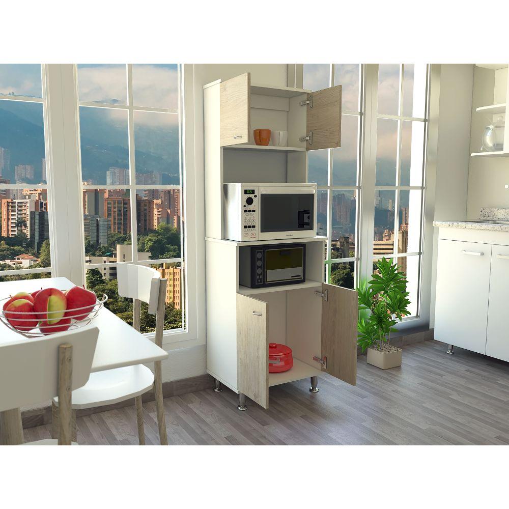 Mueble Alacena Keruna Blanco Y Rovere