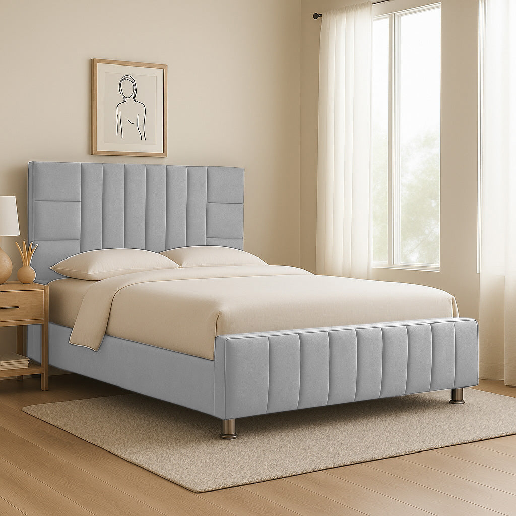 Cama Semidoble Fiora Gris Perla