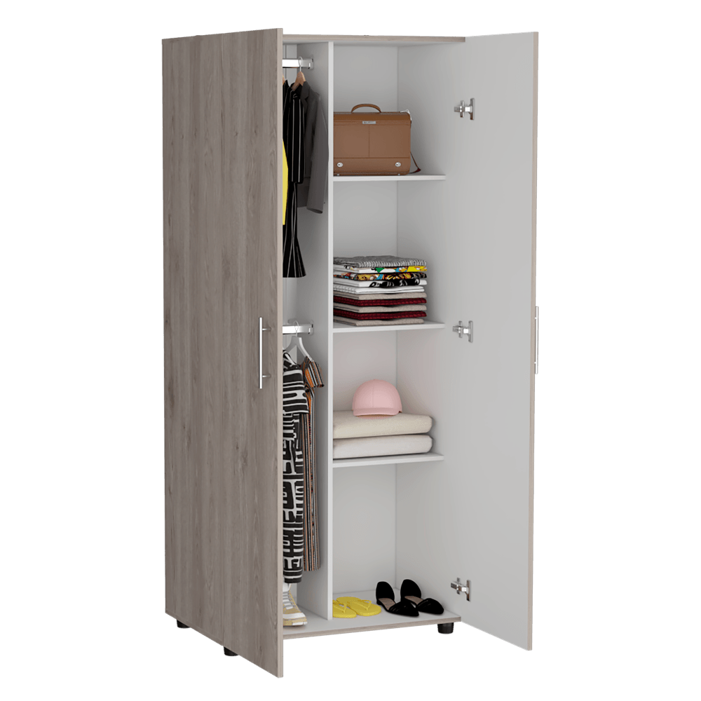 Closet Torma 180 Ceniza Y Blanco