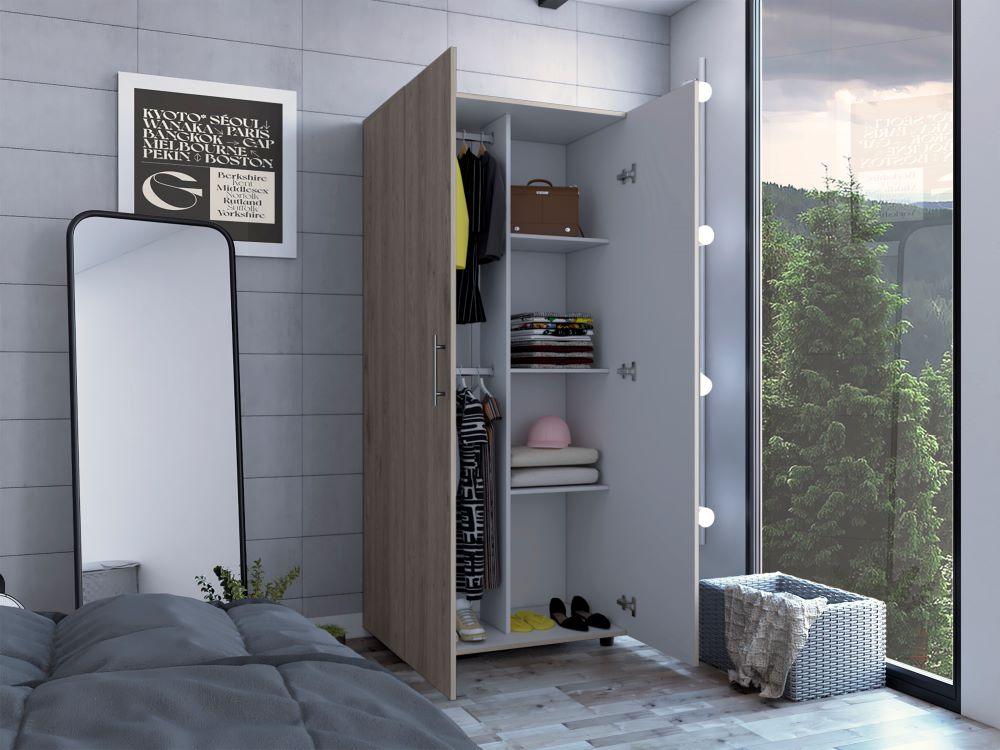 Closet Torma 180 Ceniza Y Blanco