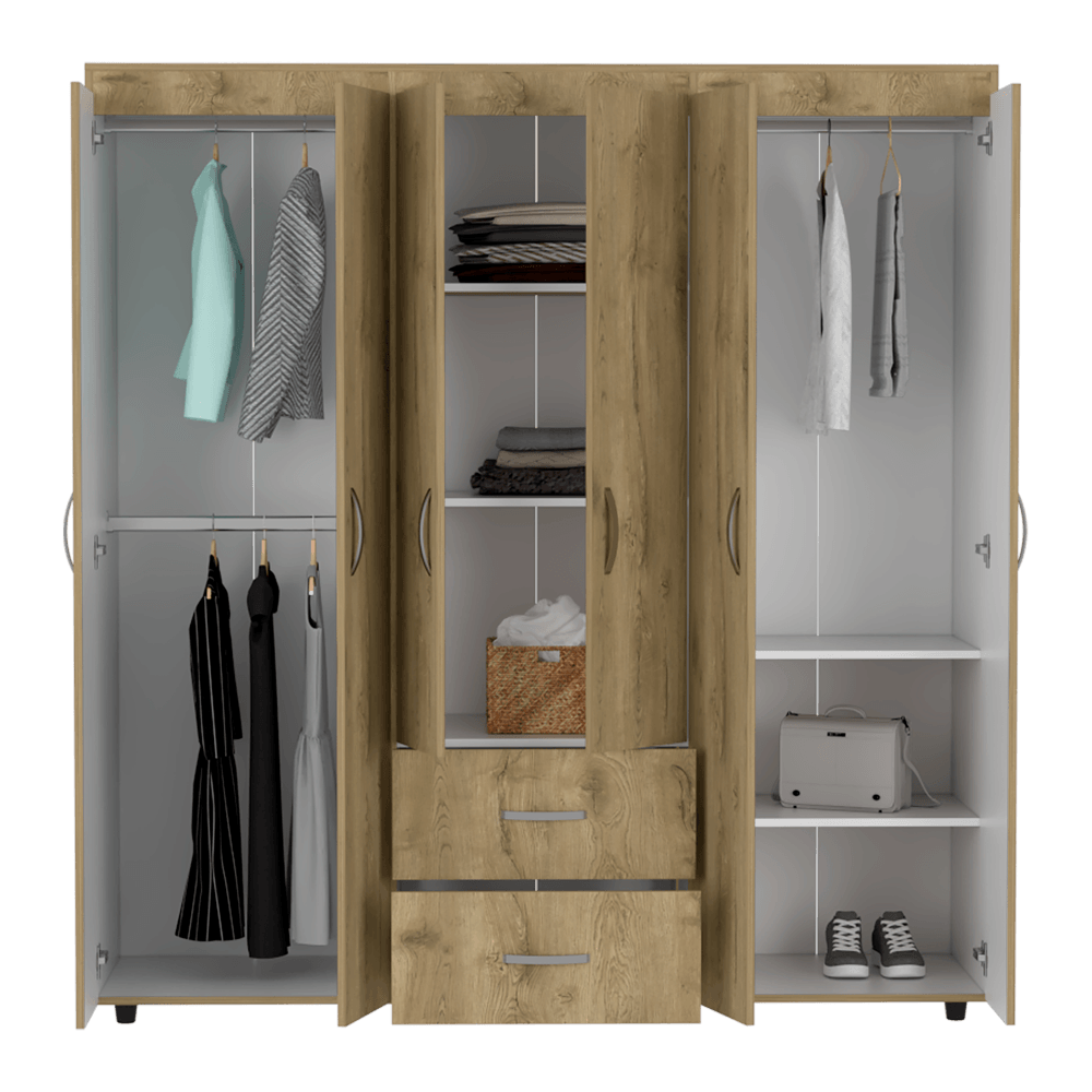 Closet Quenari 180 Blanco Y Macadamia