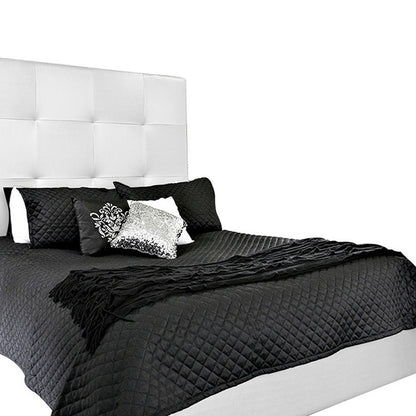 Base Cama con Espaldar + Colchon King Rock 200x200x150 blanco