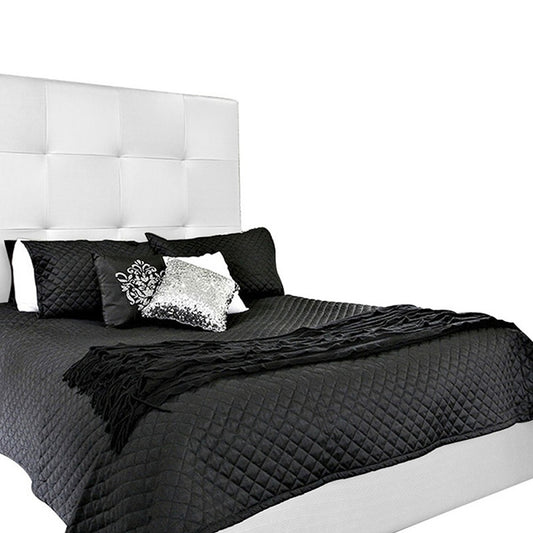 Base Cama con Espaldar + Colchon King Rock 200x200x150 blanco