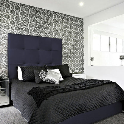 Base Cama con Espaldar + Colchon King Rock 200x200x150 azul