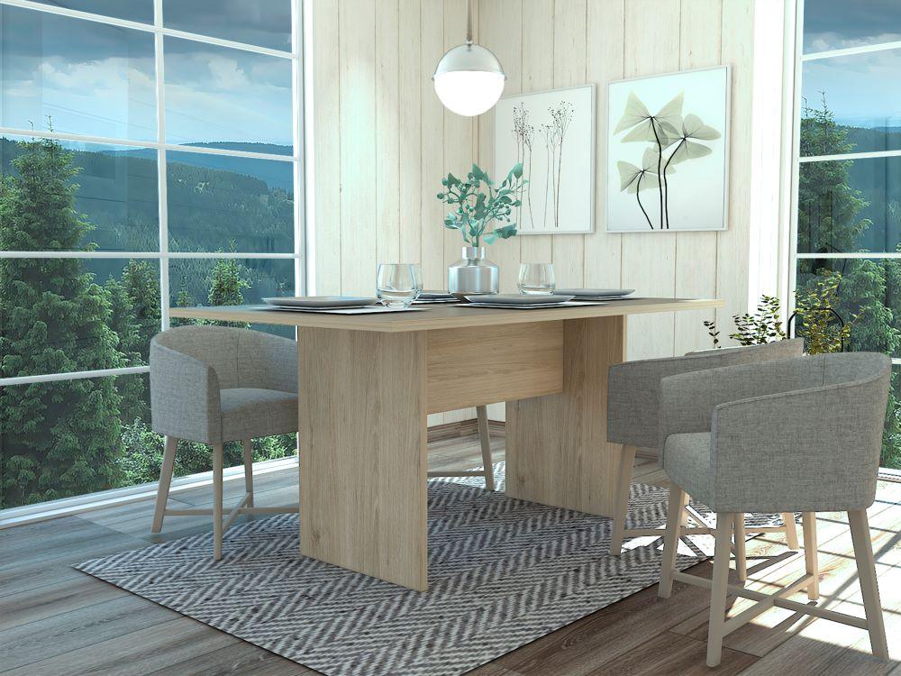 Mesa De Comedor Veluna Rovere 6 Puestos