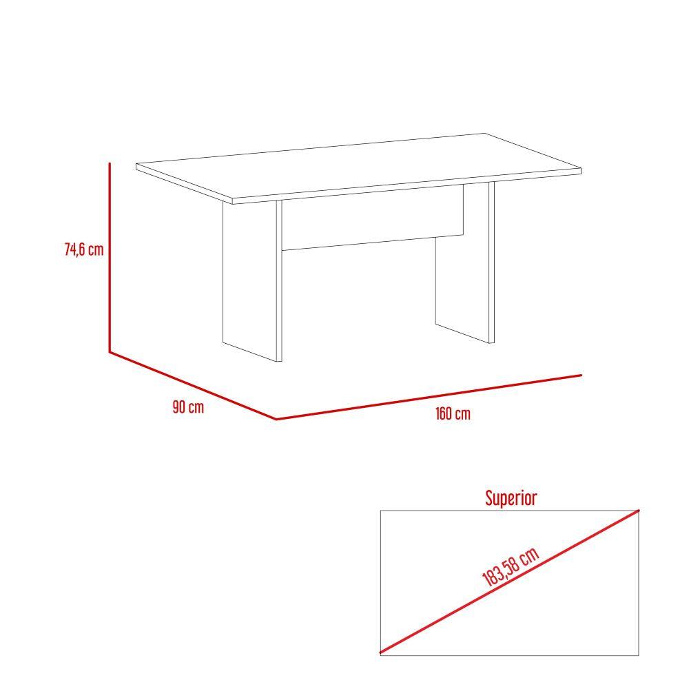 Mesa De Comedor Veluna Rovere 6 Puestos