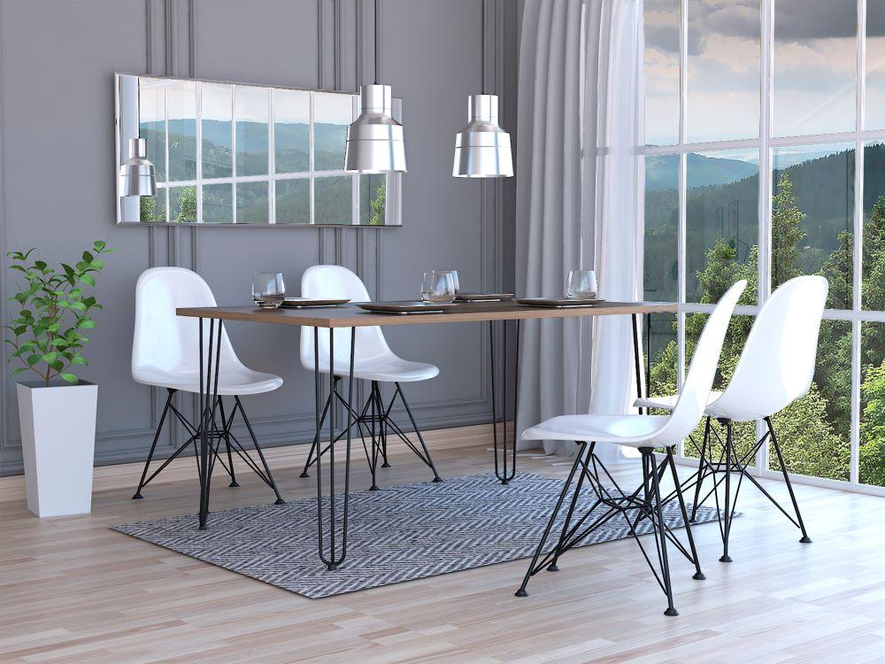 Mesa De Comedor Vamira Miel 6 Puestos