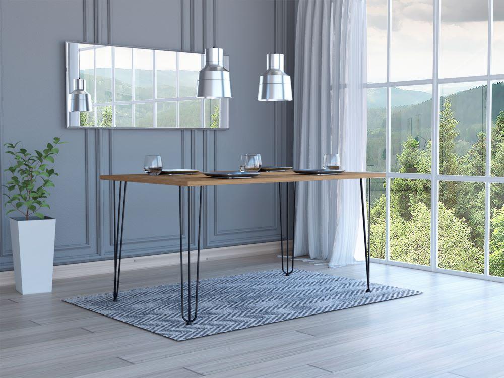 Mesa De Comedor Vamira Miel 6 Puestos