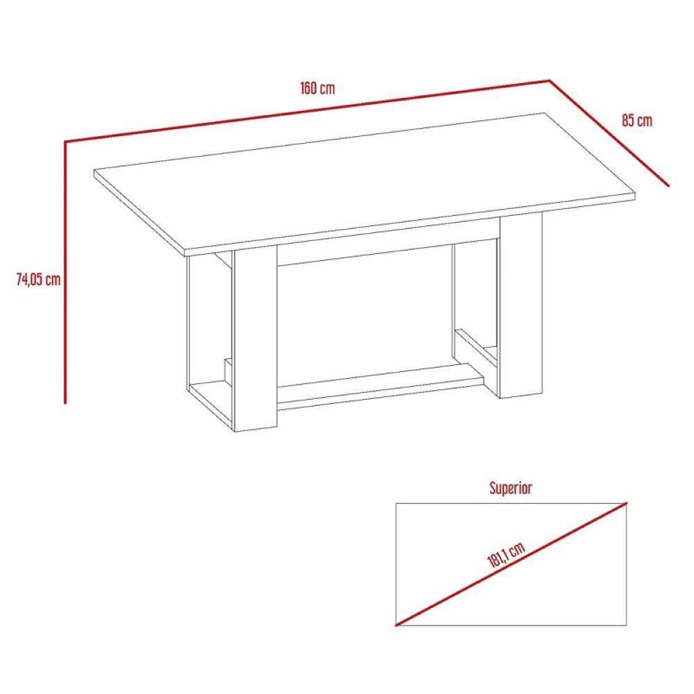 Mesa De Comedor Volina Caramelo 4 Puestos