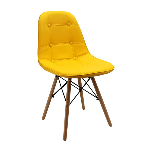 Silla Eames Botones Amarillo