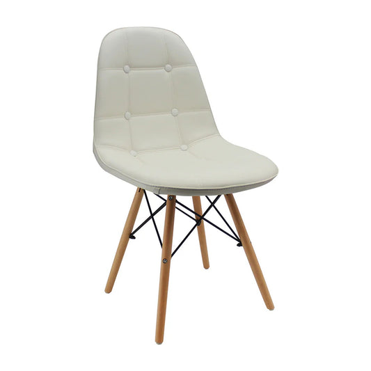 Silla Eames Botones Blanco