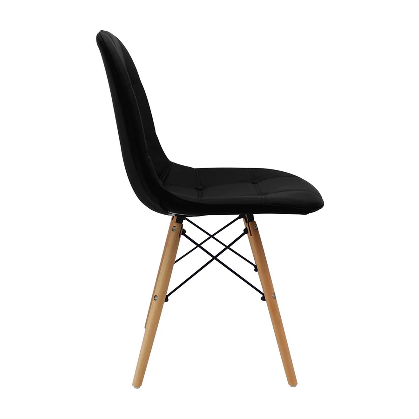 Silla Eames Botones Negro