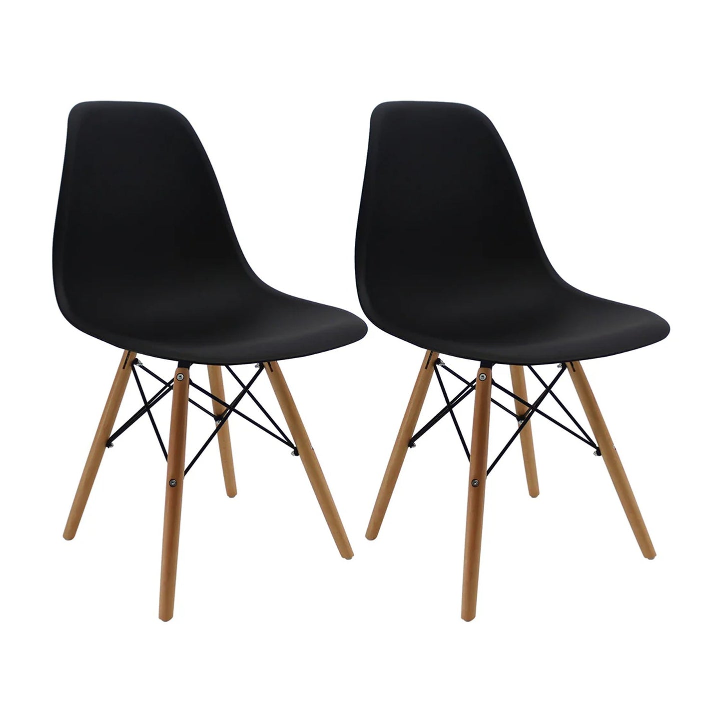 Set x2 Silla Eames Negro