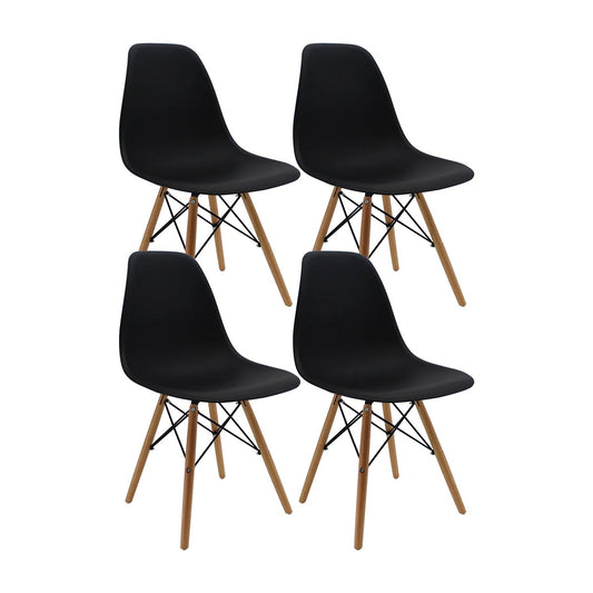 Set x4 Silla Eames Negro