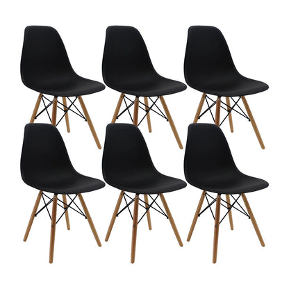 Set x6 Silla Eames Negro