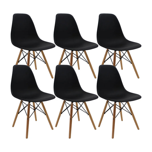 Set x6 Silla Eames Negro