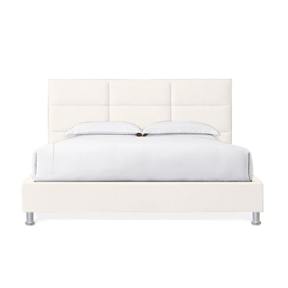 Base Cama Con Espaldar Doble Delhi Blanco