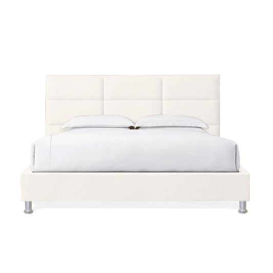 Base Cama Con Espaldar King Delhi Blanco