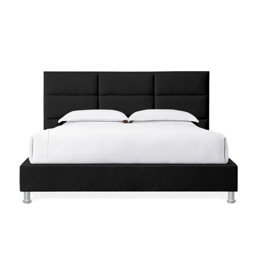 Base Cama Con Espaldar King Delhi Negro