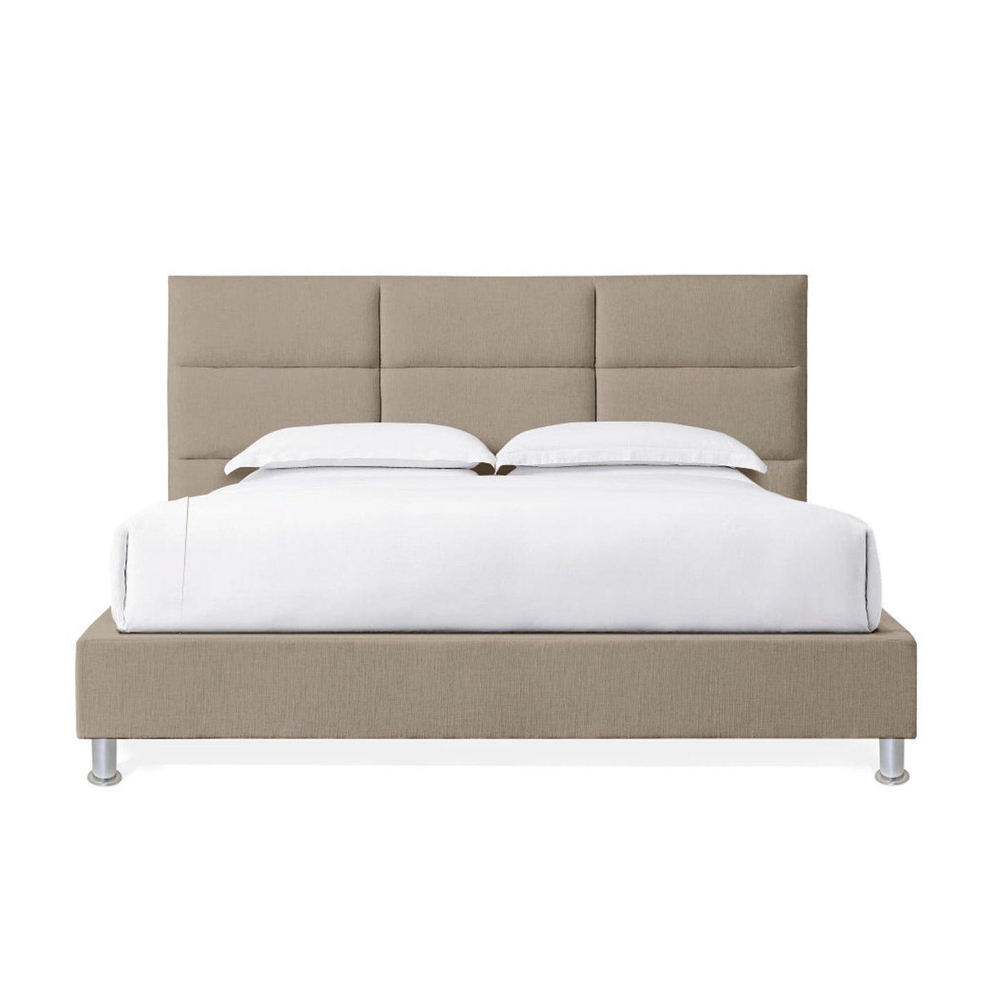 Base Cama Con Espaldar King Delhi Taupe