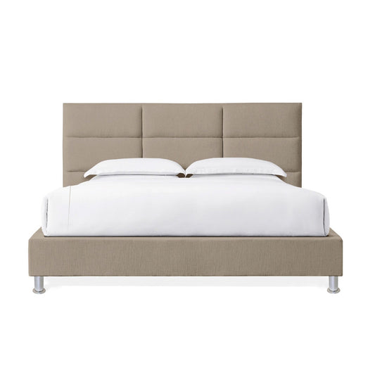 Base Cama Con Espaldar King Delhi Taupe