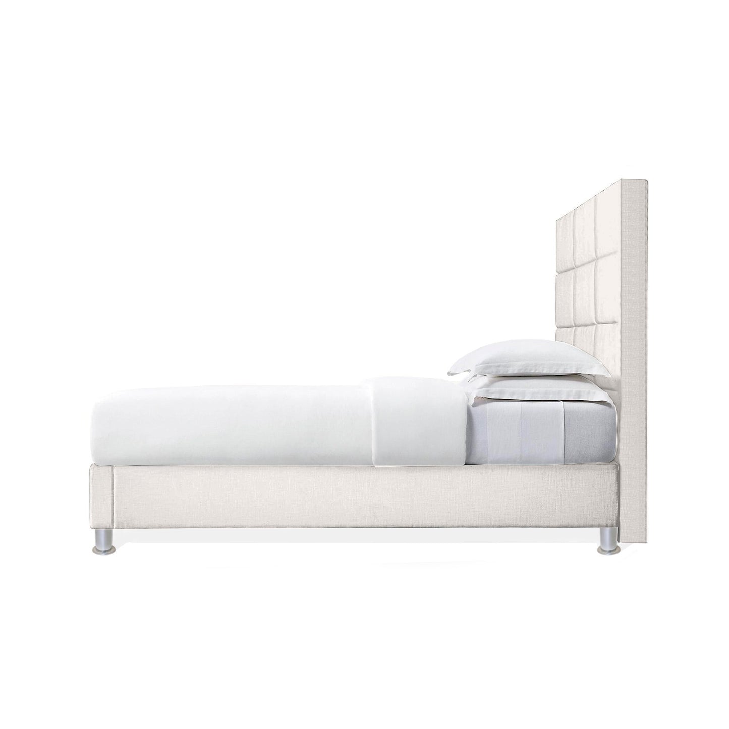 Base Cama Con Espaldar King Delhi Blanco