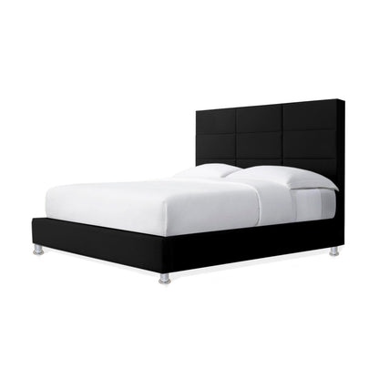 Base Cama Con Espaldar King Delhi Negro