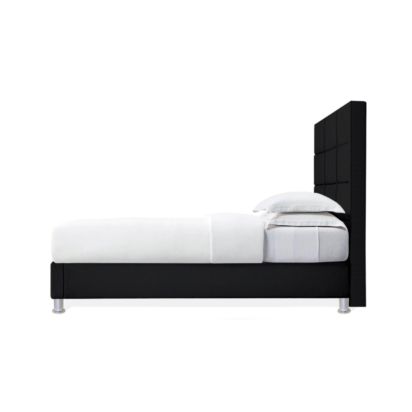 Base Cama Con Espaldar King Delhi Negro