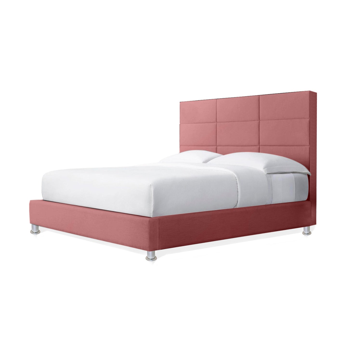 Base Cama Con Espaldar King Delhi Salmon