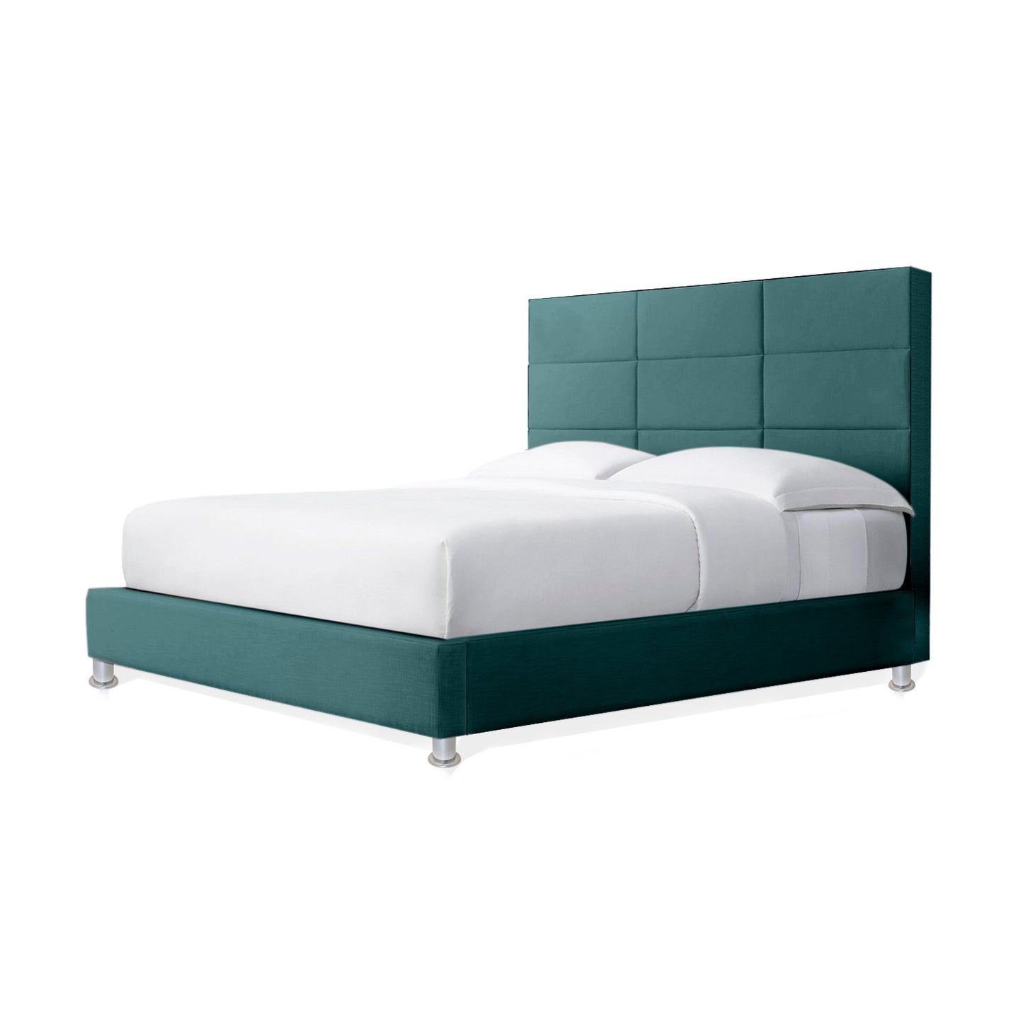 Base Cama Con Espaldar King Delhi Verde