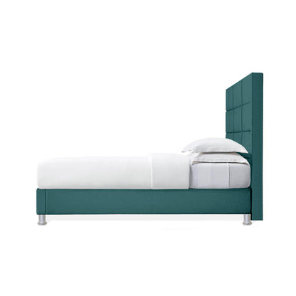 Base Cama Con Espaldar King Delhi Verde