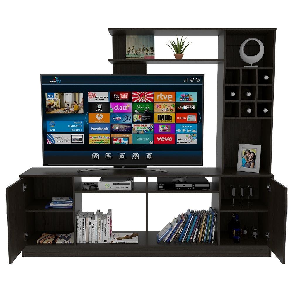 Mesa Para Tv Sentry Wengue Para Televisor De Hasta 60 Pulgadas