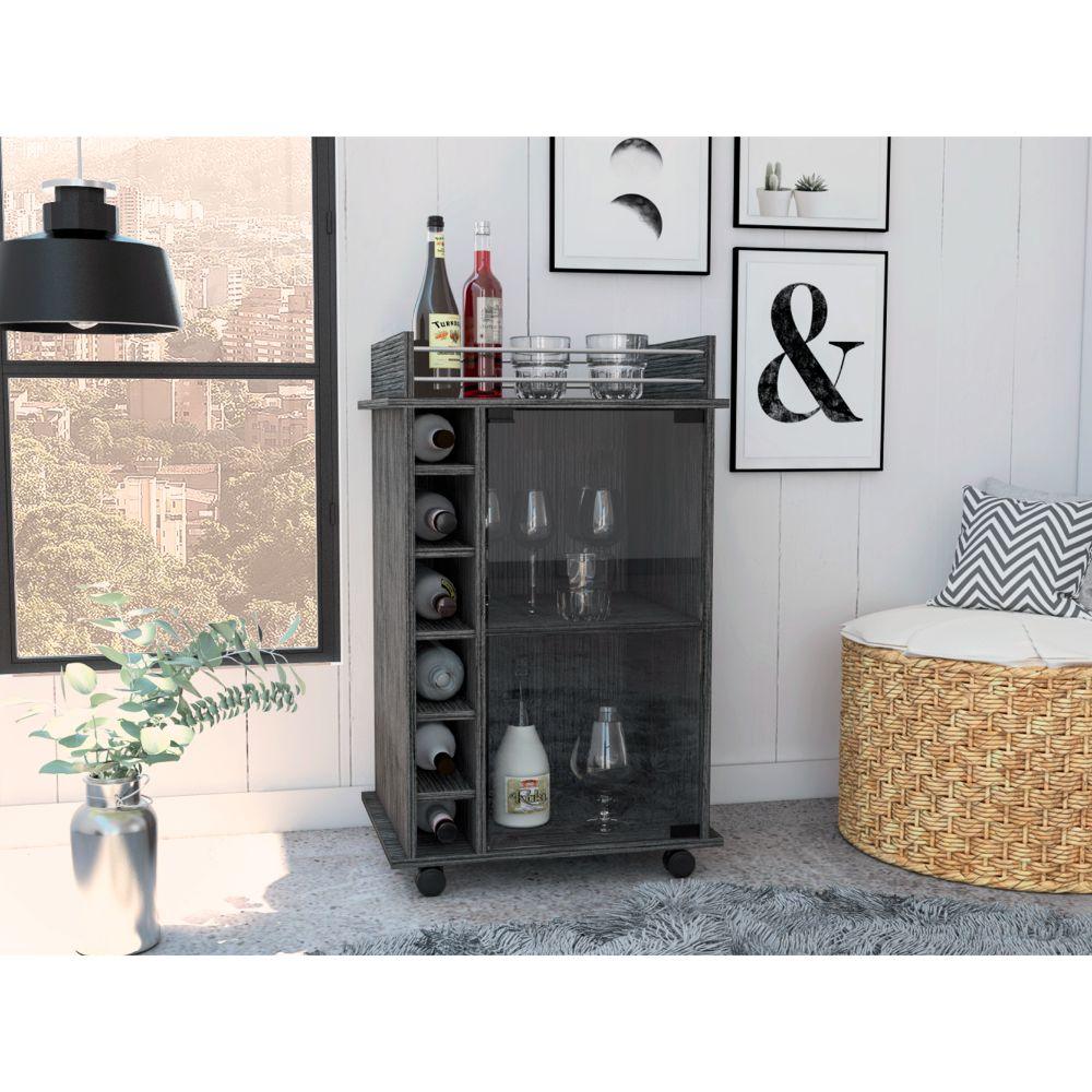 Bar Kalina, Gris, Con Rodachines Para Su Fácil Desplazamiento