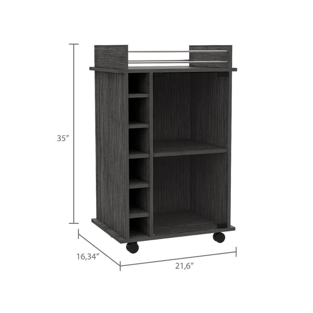 Bar Kalina, Gris, Con Rodachines Para Su Fácil Desplazamiento