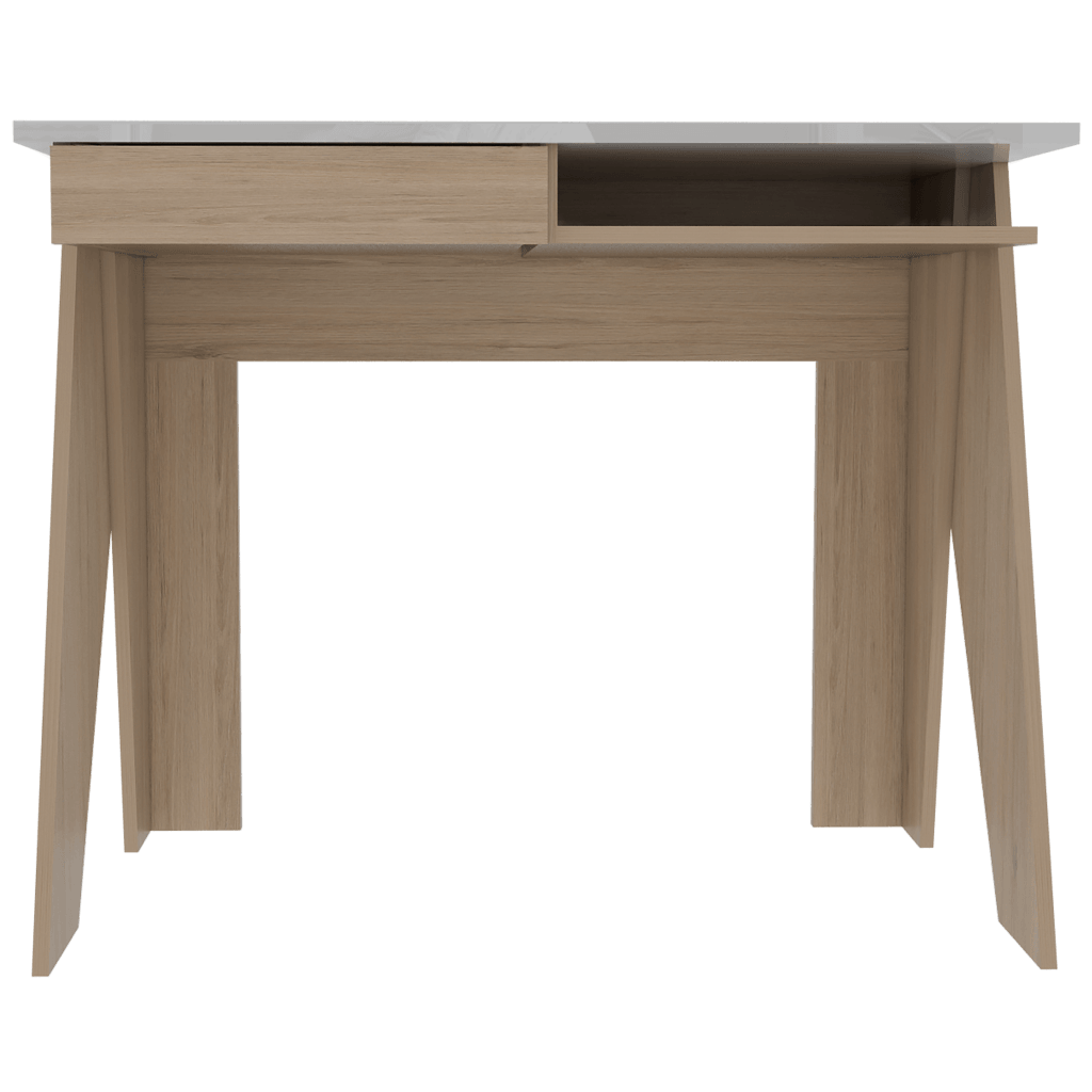 Escritorio Monit Rovere Y Blanco
