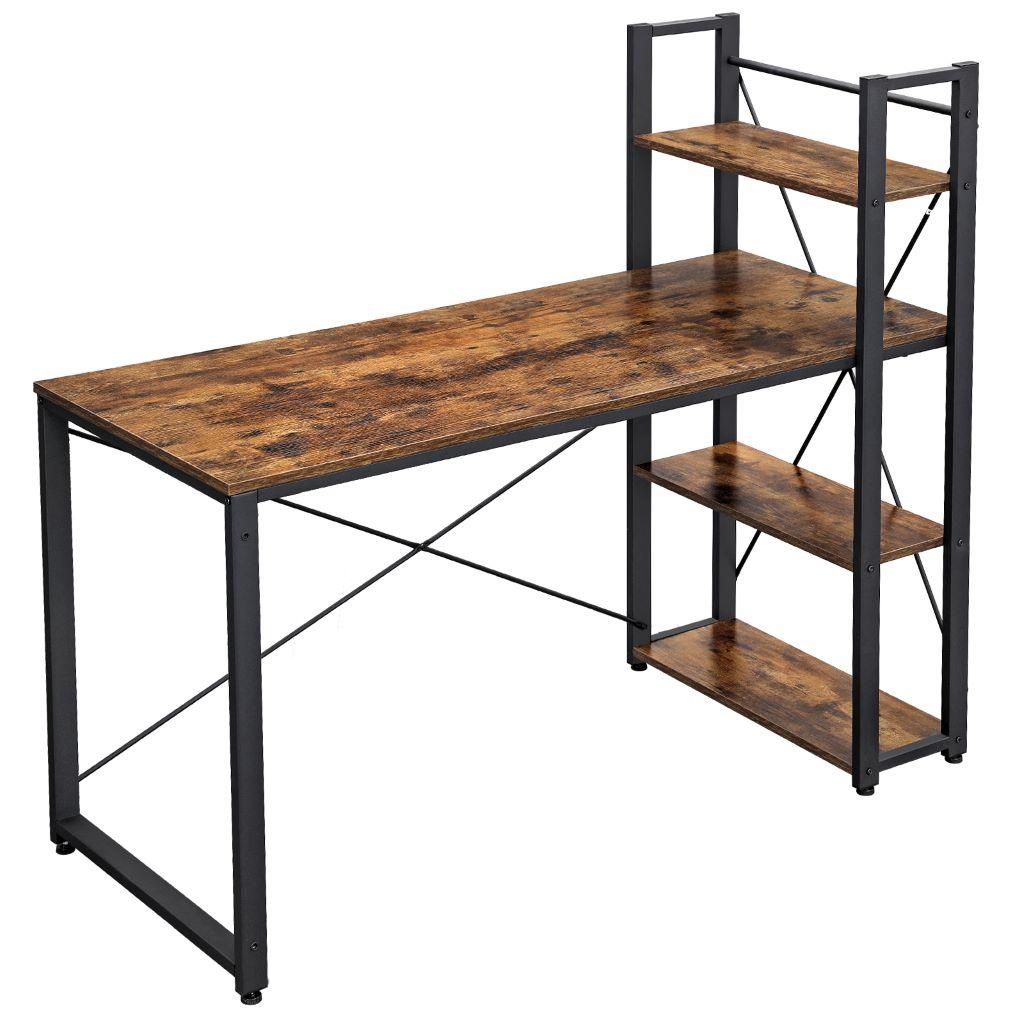 Escritorio Metalico Dlimes 120 X 130 X 60 Café Rustico