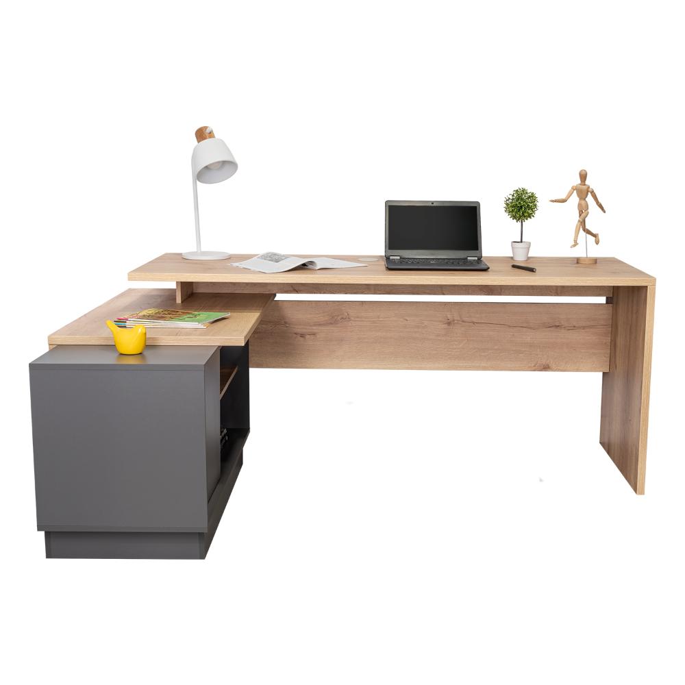 Escritorio Office Perla 14 Duna + Plomo