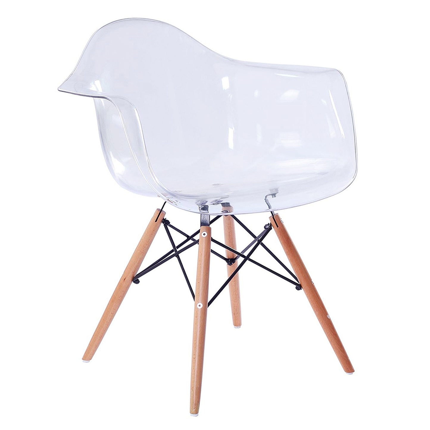 Silla Eames Brazos Acrilica Transparente
